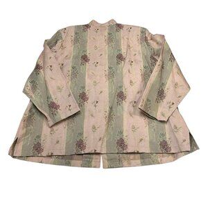 Erin London Petites Catherines Jacket Womens 26WP Neutral‎ Floral Textured Long